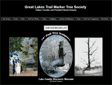 Tablet Screenshot of greatlakestrailtreesociety.org